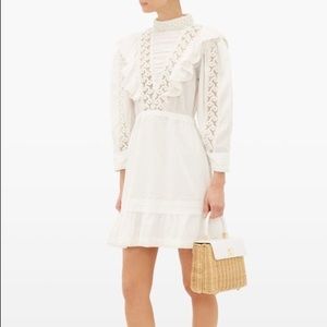 SEA Victoria Ruffled Cotton Mini Dress Prom Dress